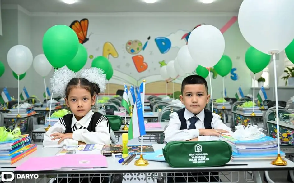School supply kits for first-graders in Uzbekistan