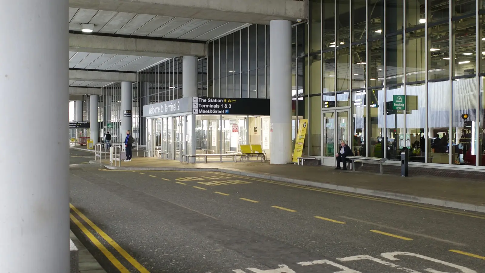 Entrance to Terminal 2 at Manchester Airport