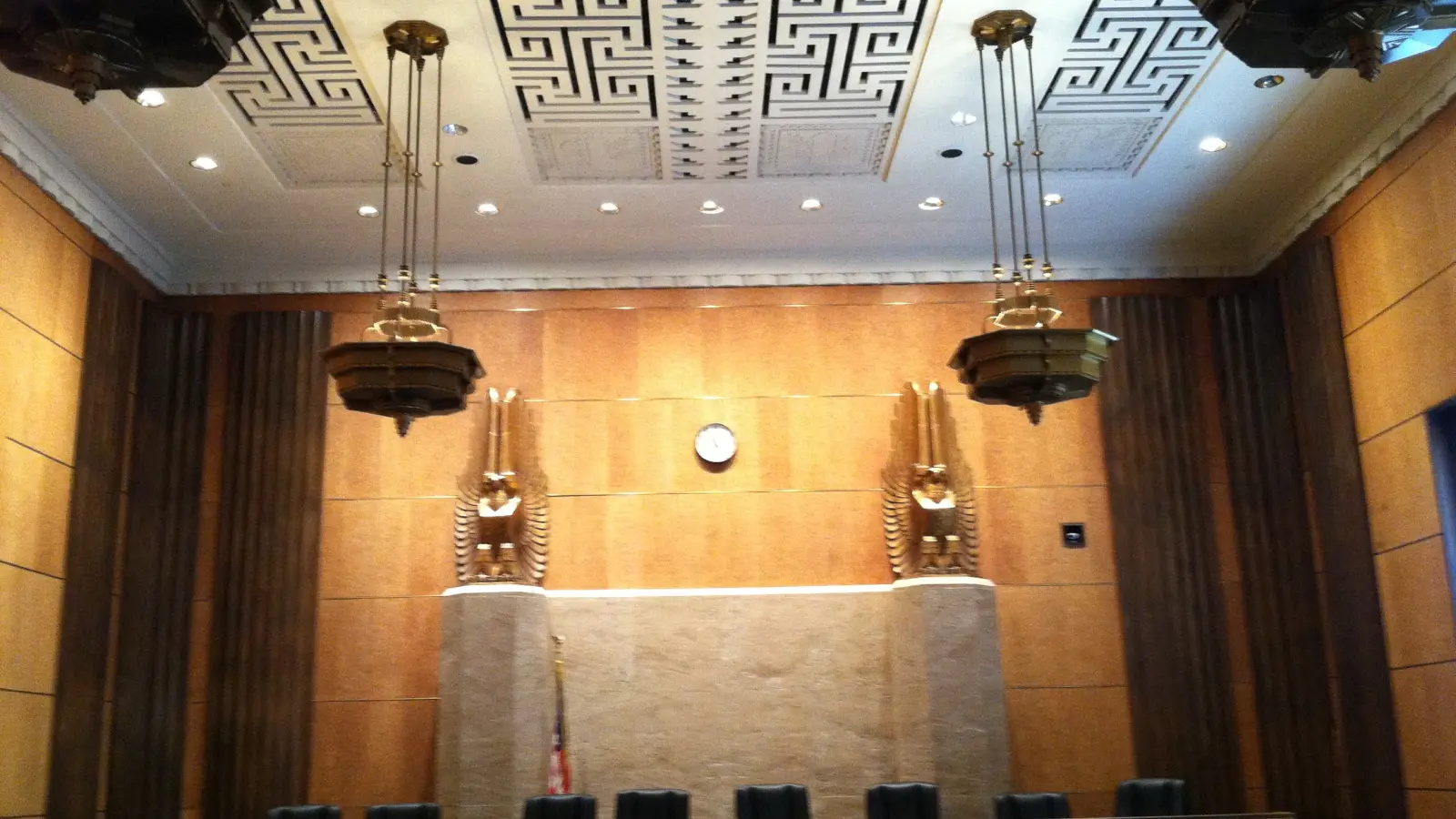 Courtroom at the James R. Browning Courthouse, home of the US Ninth Circuit in San Francisco