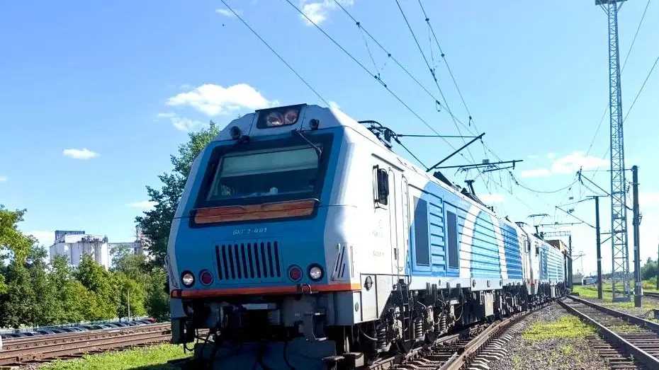 The second Slavic Caravan freight train at a station in Belarus