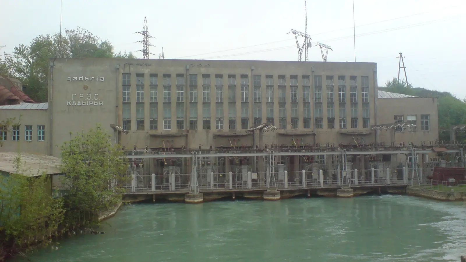 Qadiriya hydroelectric power station and transmission lines in Tashkent region
