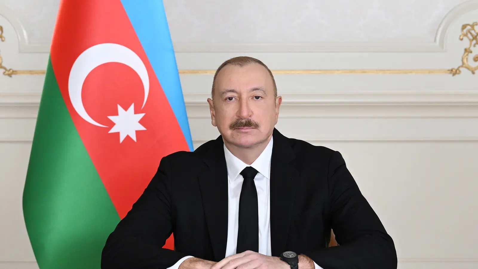 Президент Азербайджана Ильхам Алиев на официальном выступлении