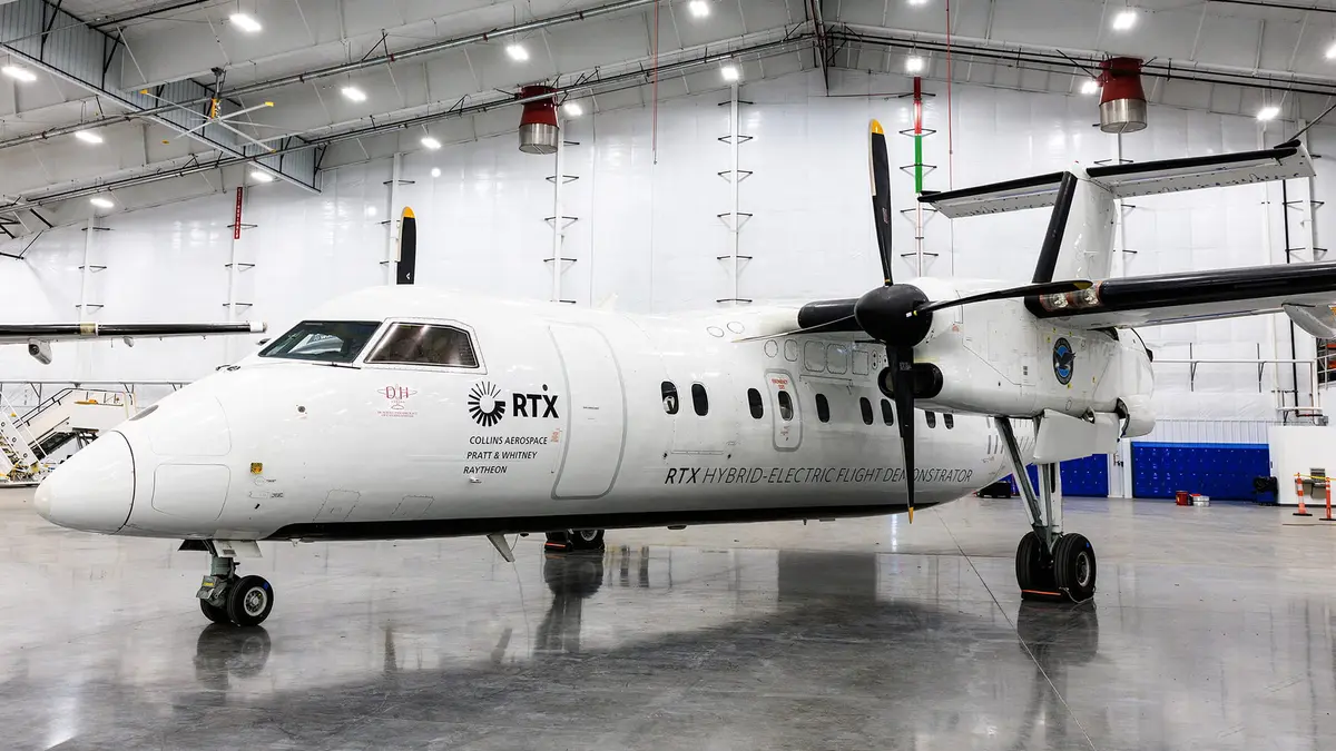 Experimental Dash 8-100 prepared for hybrid-electric flight testing — RTX